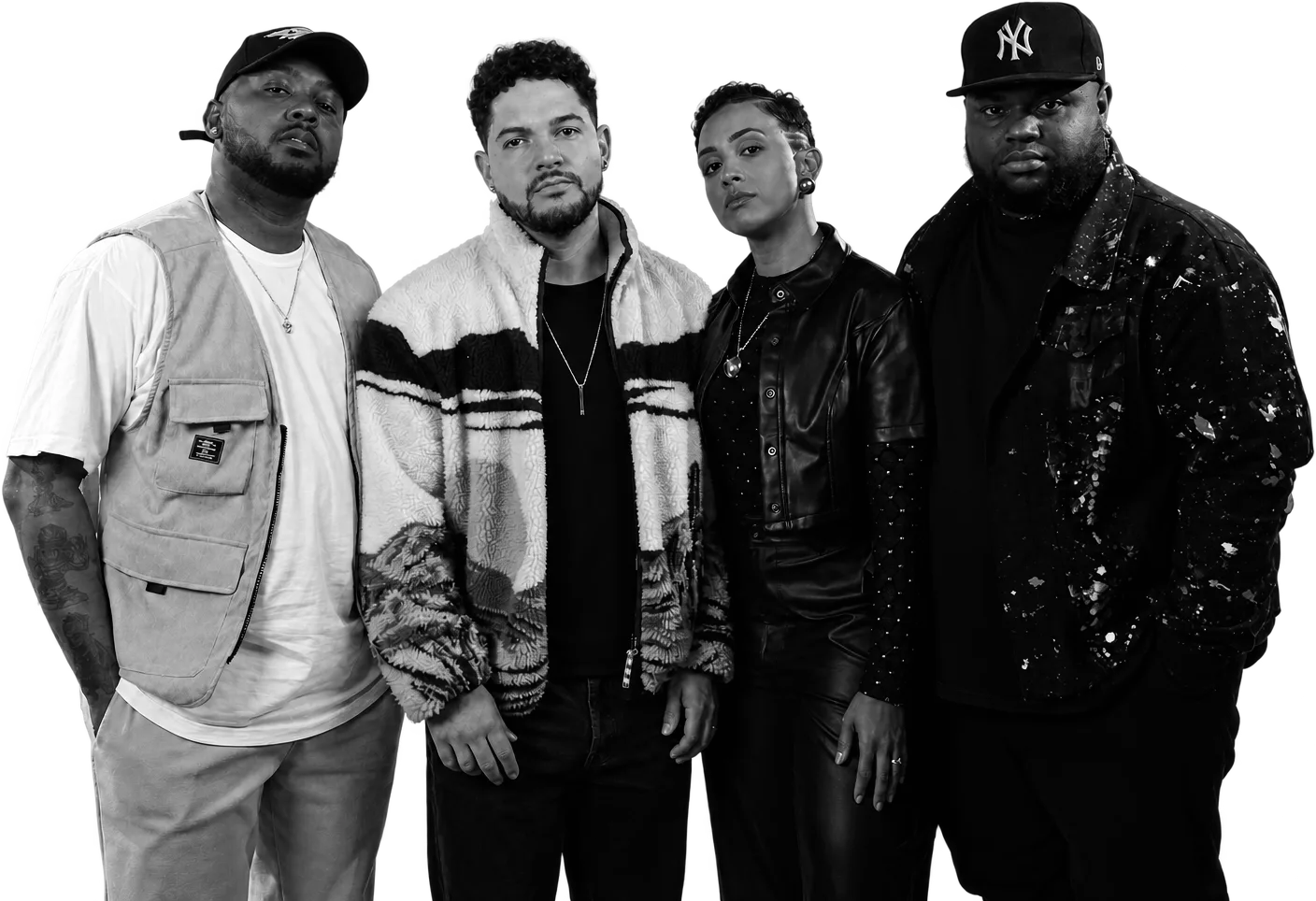 Wellington, Daniel, Carol e Raniel, da Black SP, lado a lado